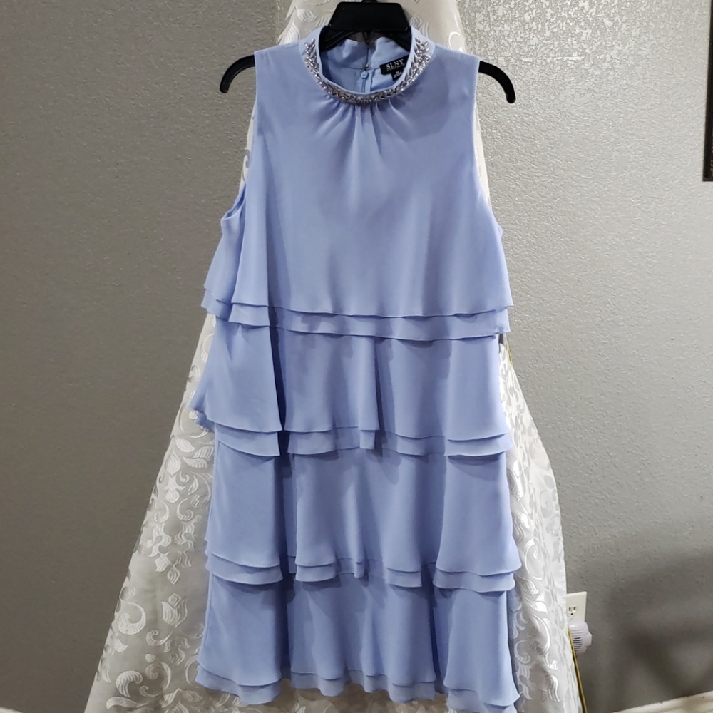 SL Fashions plus size Tiered chiffon Dress size 16